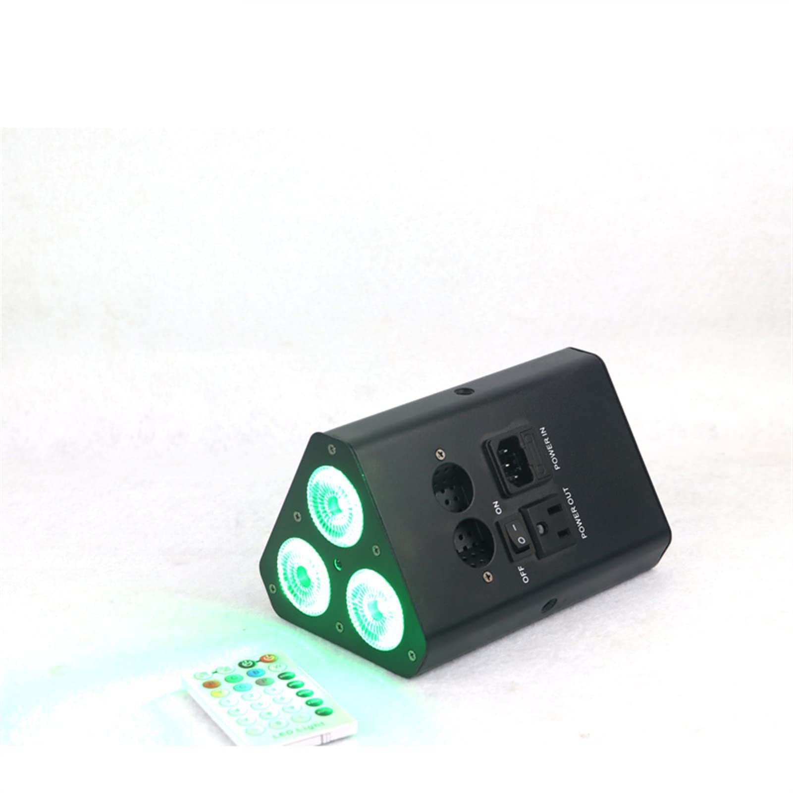 DJ-Licht für Partys, 18w Battery operated Wedge Par RGBWA+UV 6 in 1 Remote control Wireless Mini Led Uplight(White housing)