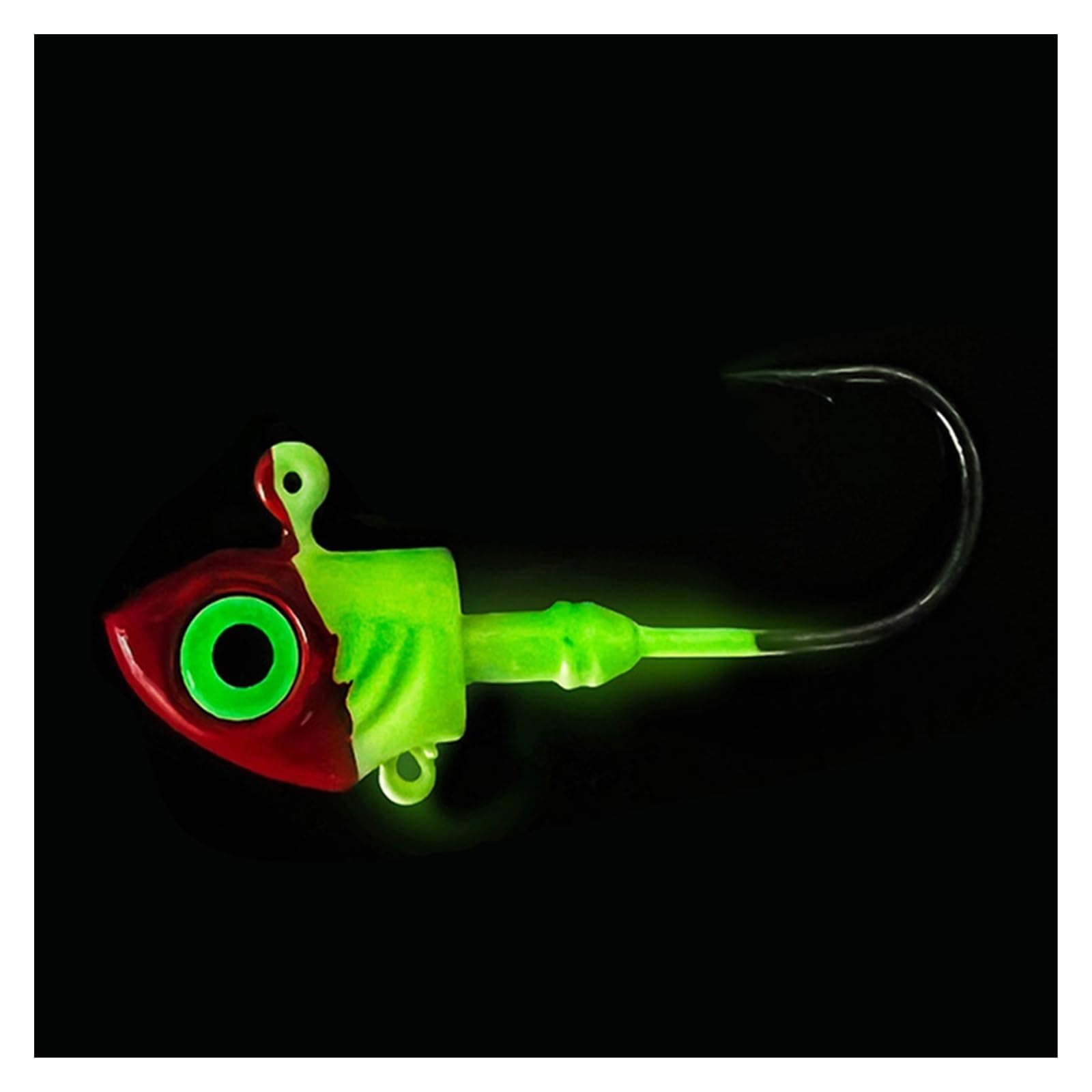 HEXEH Ami da Pesca 5pcs Morbido Amo jig Gancio Luminoso 10g-35g Amo da Pesca Testa Occhi 3D Simulazione Sangue Gancio Accessori for la Pesca Accessori per la Pesca