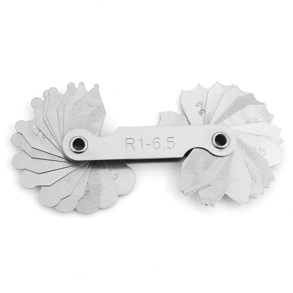 Jauge De Rayon Jauge de Rayon 4pcs Jeu de Jauges de Rayon en Acier Inoxydable Jeu de Jauges de Filet de Rayon en Acier Outil de Mesure de Rayon de Jauge Concave Convexe