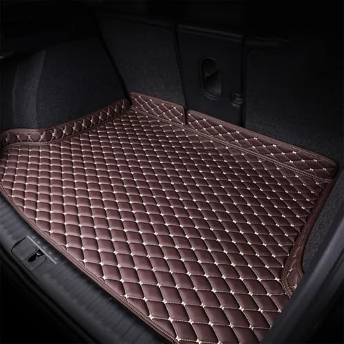 FNUQKREF Alfombrilla Maletero Coche para Chery JAECOO J7 2023 2024 2025, Cuero Funda Maletero Protector Impermeable Antideslizante Borde Alto Auto Accesorios, Coffee