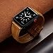 OUHENG Compatible with Apple Watch Band 38mm 40mm, Genuine Leather Band Replacement Compatible with Apple Watch Series 6 5 4 3 2 1 SE 38mm 40mm, Retro Brown