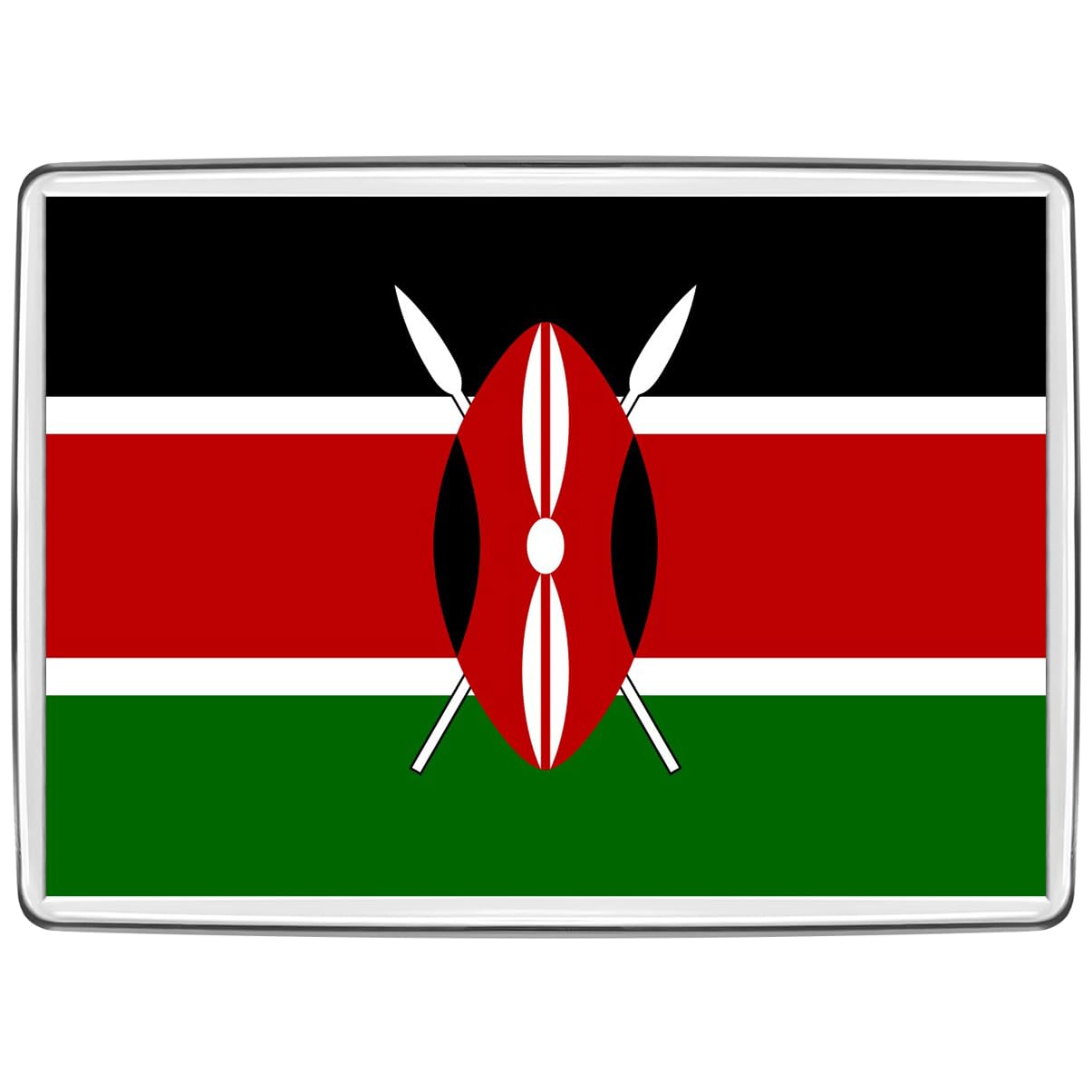 Pixly Clear Pixly® Kenya Flag Fridge Magnet Large Jumbo Size Kenyan Keepsake Country Souvenir Novelty Refrigerator Magnets Gift