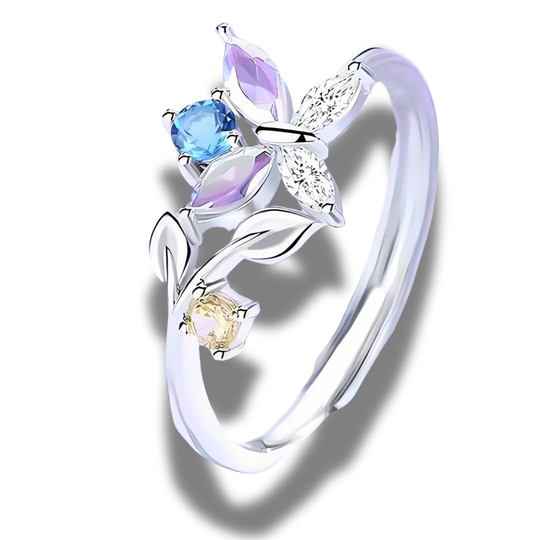 brd jewelry 925 Sterling Silver Butterfly Ring for Women and Girls, Gifts for Girlfriend, Flower Ring, With Certificate of Authenticity, 6 Months Warranty* (B0D5CY9PTC) Amazon Price History, Amazon Price Tracker