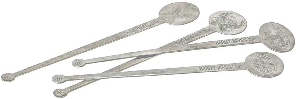 Harley-Davidson Stainless Swizzle Sticks, 4-Piece Set, 4 Designs HDL-18544