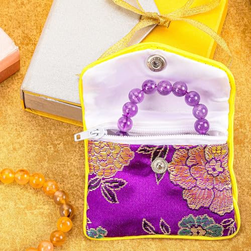 OceeK Travel Jewelry Case and Organizer,Jewelry Silk Purse Pouch Gift Case,for Women Teen Girl Gifts,Color,12 Pack2