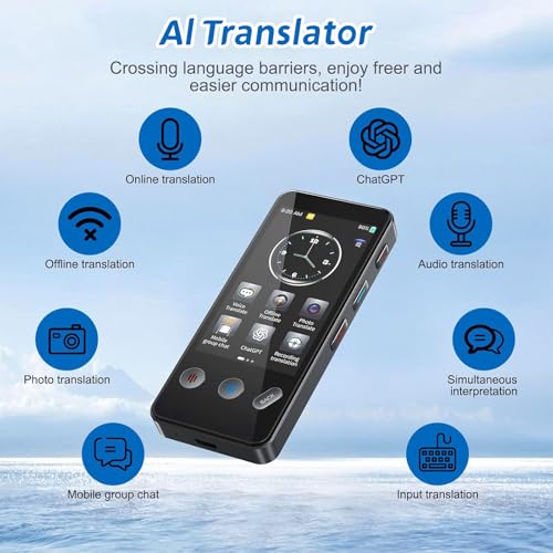 Dispositivo traduttore linguistico, traduttore vocale AI bidirezionale, supporta oltre 142 lingue, traduzione voce/testo/offline/foto per viaggi e affari