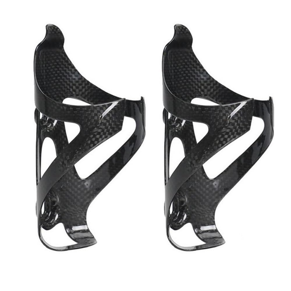 Porta Borracce Mtb Portaborraccia for bicicletta in fibra di carbonio 3K ultraleggero MTB Bike Road for opaco/lucido Attrezzatura for ciclismo(2 pcs Glossy)