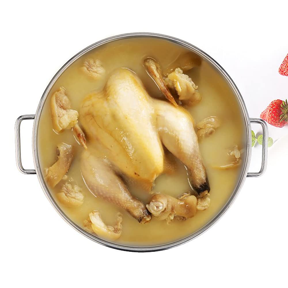 70L Suppentopf, Große Kapazität Gastronomie Kochtopf mit Metalldeckel Edelstahl Kochtöpfe für Induktion, Gas, Glaskeramik usw