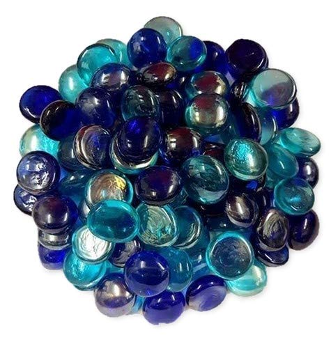 Squarecal Flat Glass Clear Stone (Metallic Blue) for Aquariums, Fireplace, Firepit Glass for Indoor and Outdoor, Vase Filler, Hydroponics Plants, Home Decor and DIY Craft (Multicolor, Small Size) (B08T1VMBQV) Amazon Price History, Amazon Price Tracker