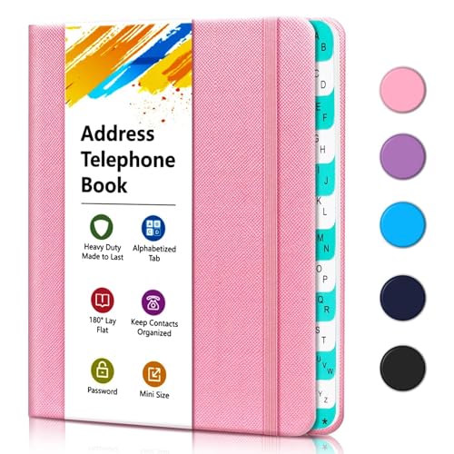 Répertoire téléphonique, index A-Z avec onglets alphabétiques, organiseur pour noter les numéros de téléphone, les jours spéciaux, les anniversaires,...