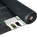WAENLIR 5.8oz 4ft x100ft Heavy Duty Weed Barrier Landscape Fabric, Woven Geotextile Garden Fabric Weed Blocker Ground Cover Mat, Gardening Weed Control Cloth for Outdoor,Commercial Driveway Fabric