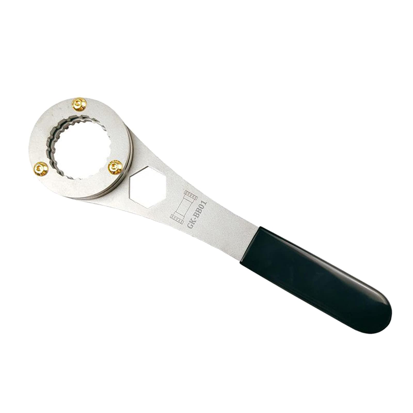 Llave de pedalier de bicicleta de 16 muescas, instalador para BB51 RS500 MT800 BBR60 GXP BB, material de acero, agarre cómodo de mango, llave de triple capa, llave hexagonal Allen de 24 mm