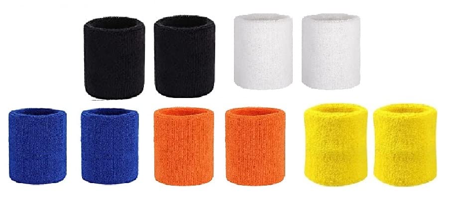 CARE N TOUCH Sports Wristband (4 Pieces) Soft Sweat Absrorbing for All Sports and Outdoor Activities 2.5 inch (Blue + Green) - Image 4 thumbnail