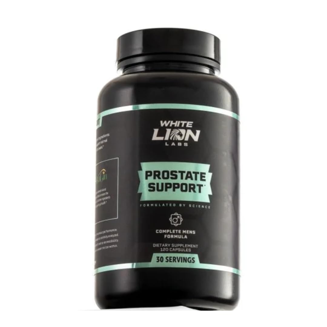 White Lion Labs Prostate Support, Dietary Supplement with Pumpkin Seed, Saw Palmetto, Stinging Nettle Root, Beta-Sitosterol, BioResponse DIM, AstraGin
