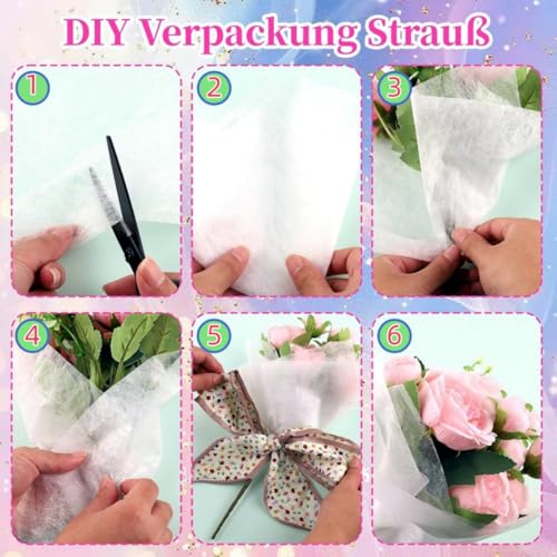JFangZHZH Seidenpapier Weiß,38 Stück 50 x 70 cm Tissue Paper Seidenpapier Weiss,Verpackungsmaterial,für Geschenkpapier Füller Blumen Kunsthandwerk Geburtstag Hochzeitsdeko Valentinstag Dekor