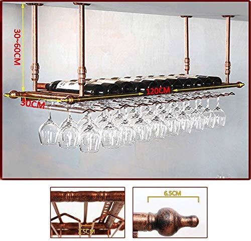 Soporte para botellas de vino tipo techo ajustable bronce miniatura 2