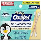 Baby Orajel Non-Medicated Cooling Swabs for Teething, 12 Unit Dose Swabs