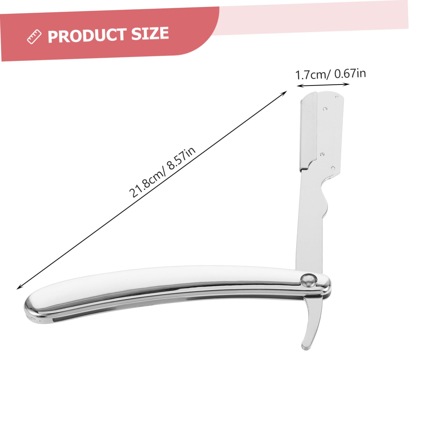 SOESFOUFU Electroplated Barber Blade Holder for Men Stainless Steel Razor Blade Holder Barber Supplies