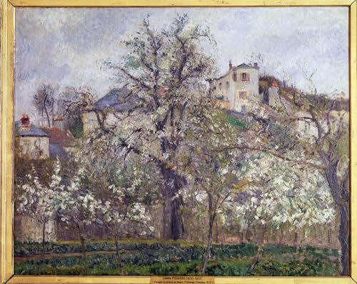 Pinturas murales retro de Camille Pissarro cartel Fiori di susino primaverili para pared 60x90cm