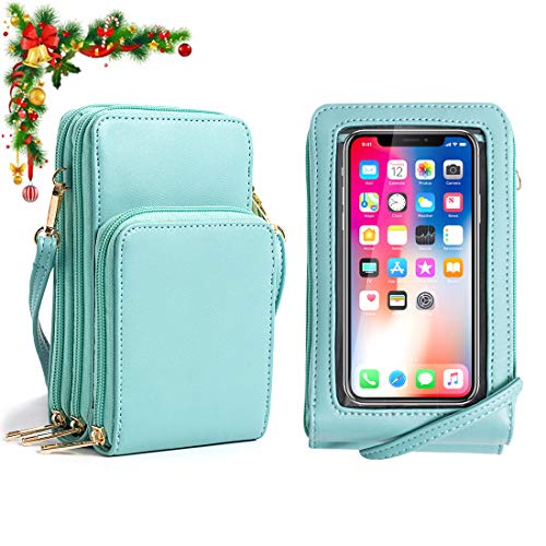 Image of Crossbody Cellphone Purse Women Touch Screen Bag RFID Blocking Wallet Handbag Shoulder Strap