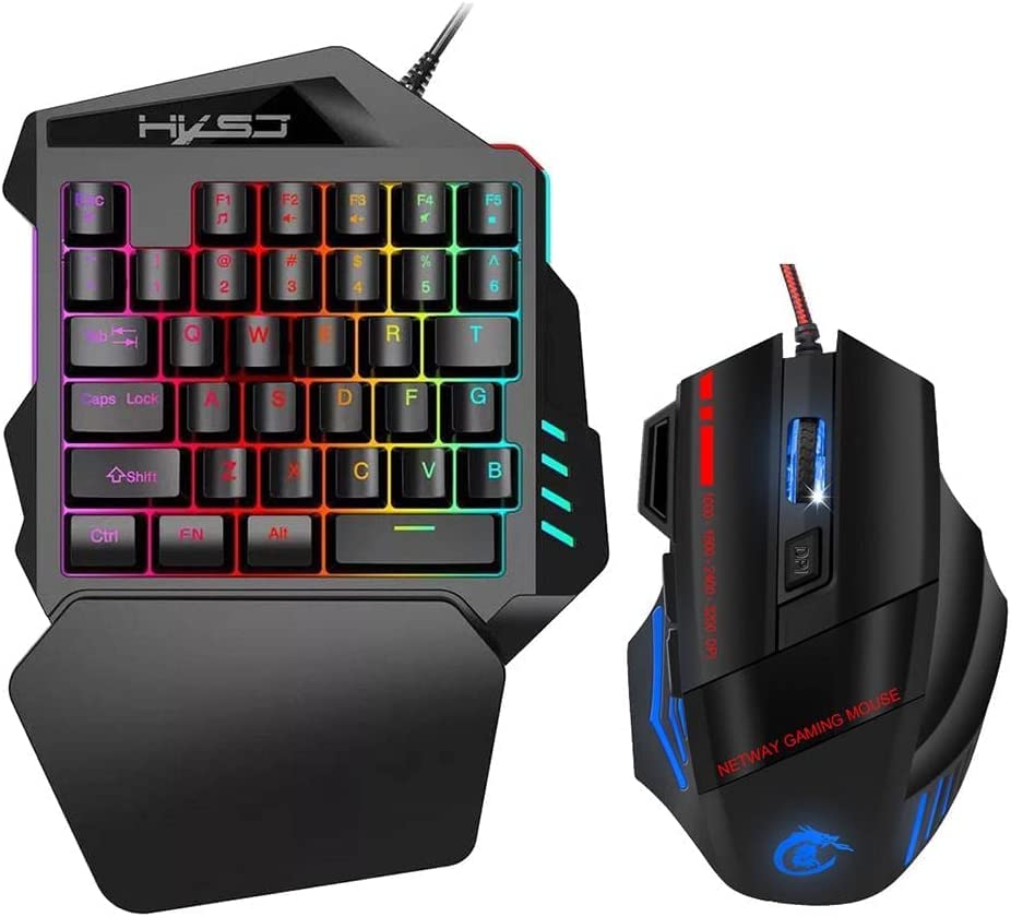 Amazon | SAEYZ ゲーム用片手キーボード左手ゲームキーパッドマウス