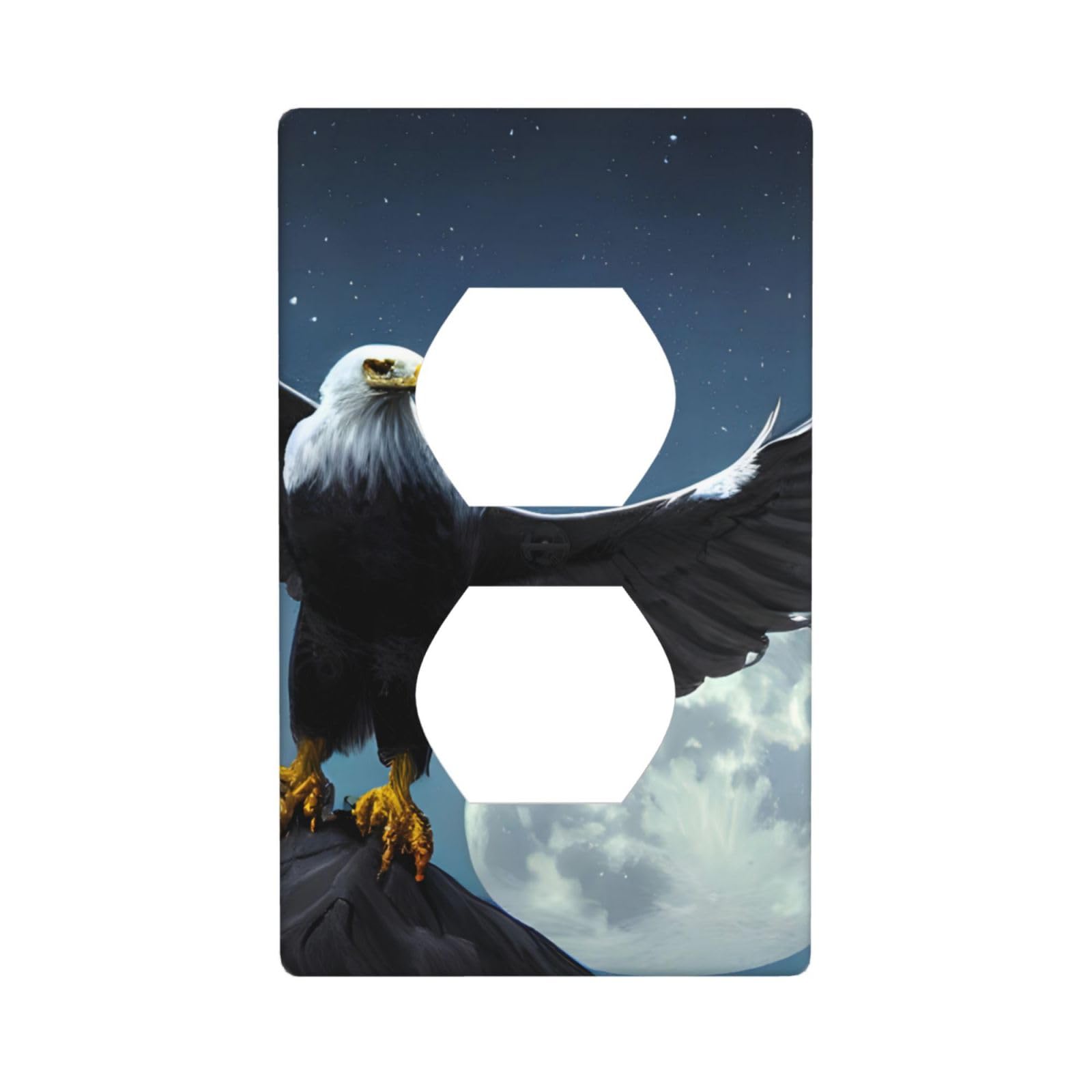 Eagle Under the Stars Decorative Switch Plate Cover-Unbreakable Polycarbonate Wall Plate for Home Office, 1 Gang with Screws
