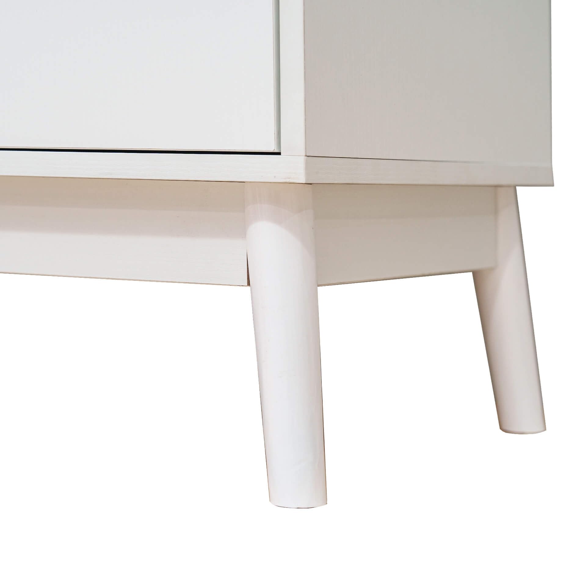 Rebecca Mobili Mobile Porta Tv, Credenza Bassa per Salotto, Bianco, Truciolato Nobilitato, con 2 Ante e 2 Ripiani, con Foro Passacavi - Misure HxLxP: 48 x 120 x 39,5 cm - Art. RE7066