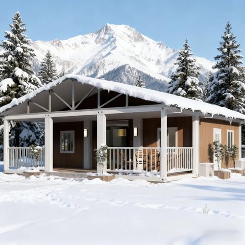 Modern Prefab Tiny Home for Sale 20FT Portable Modular House with a Fully Equipped Bedrooms and Kitchen Expandable Container House for Minimalist Living, Guest Suite or Backyard Office