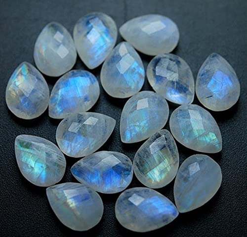 Pierre de lune arc-en-ciel lot de perles poires pour offrir un bijou personnalisé
