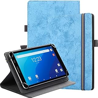 SINSO Universal Case for 7-8 Inch Tablet, Stand Folio Case Cover for All 7-8 Inch Tablet (Samsung Tab, iPad Mini, Fire 7-8,Lenovo Tab E7 7",Huawei MediaPad M5 Lite 8" & Other 7-8" Tablets), Sky Blue