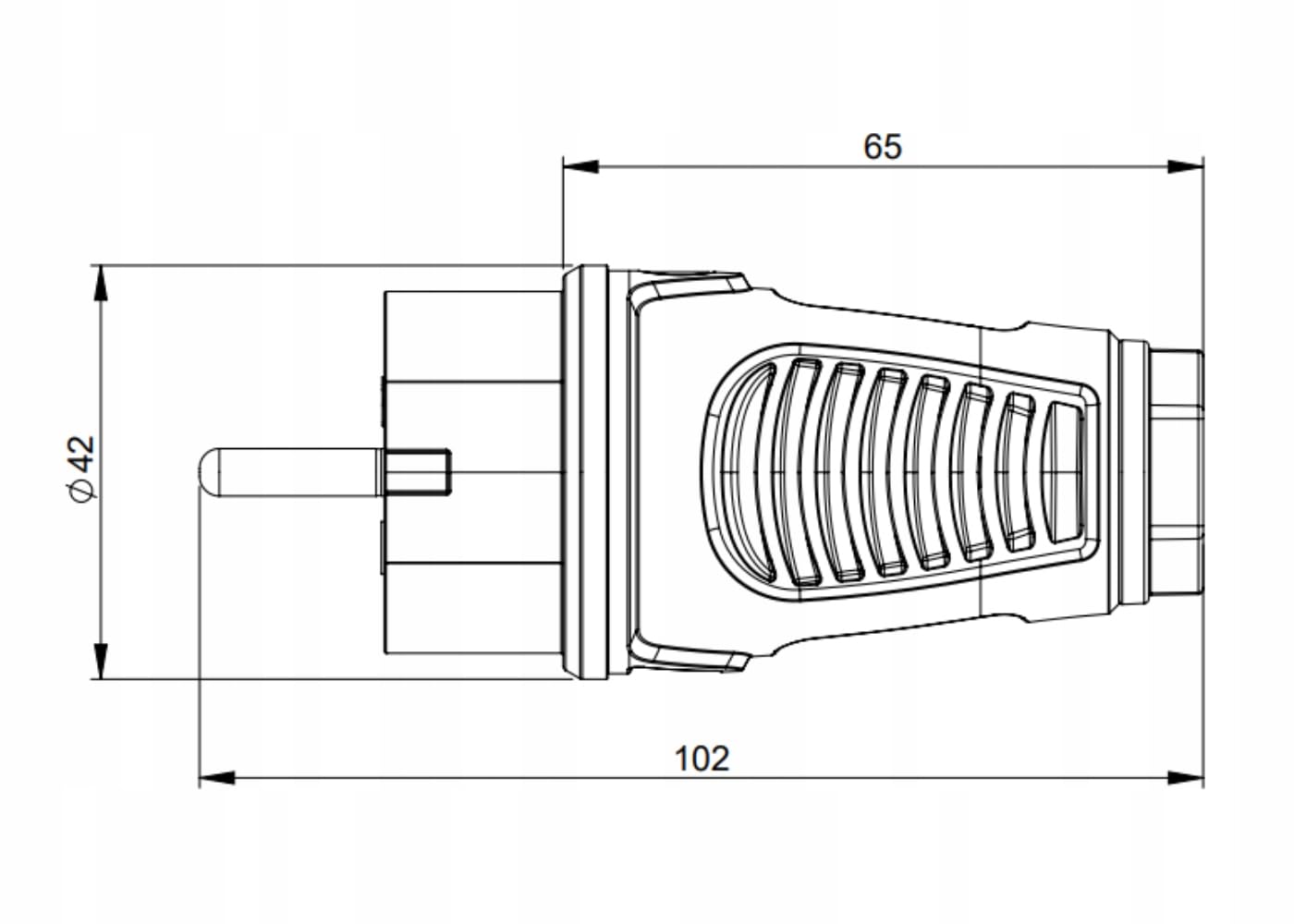 Hilark - Prolunga elettrica H07BQ-F 3g2,5 mm (3 x 2,5 mm), spina industriale CEE a 3 pin, adattatore per campeggio, auto, barca, cantiere (35 metri, arancione)