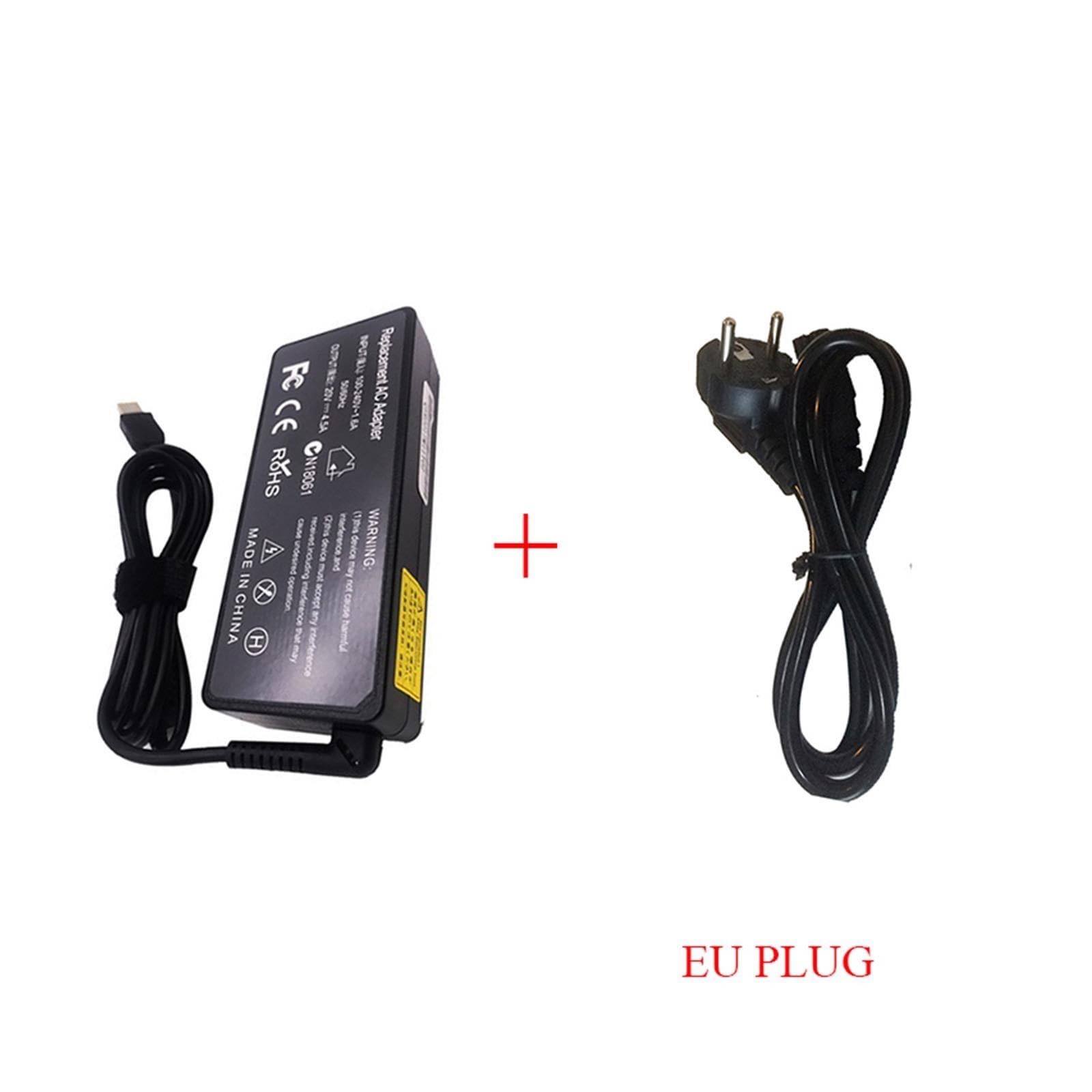 Cargador De Vuelta De OT-APB03 con Pin USB De 20V, 4,5a, 90W, Compatible con ThinkPad,Yoga X1 Ultrabook B40 G50 M4400 M4450 Z50 Z505 Essential G400s G405s(with EU Plug)