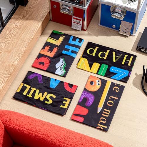 Image of ROCEEI Pack of 4 Fluorescent Light Covers for Ceiling Lights, 4 x 2 Ft, Magnetic Light Covers for Classroom Office Home School Ceiling Decor(Inspiring)