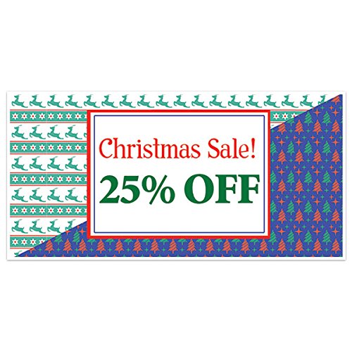 Christmas Sale Business Window Display Retail Large Format