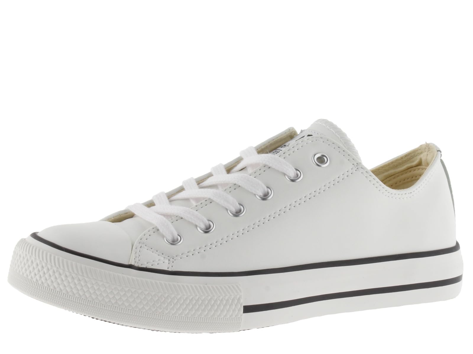 victoria Basket Tribu Efecto Piel & Cordones Blancos 1065184 para Mujer