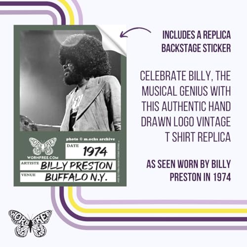 Worn Free Billy Preston Vintage T Shirts - Logo Tee Replica - Organic Cotton2