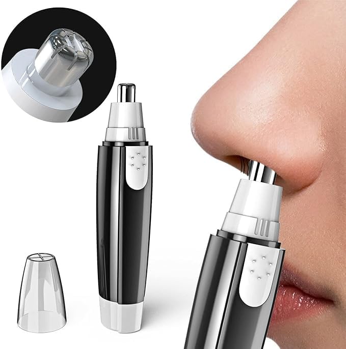 Nose and Ear Hair Trimmer for Men & Women | Painless Stainless Steel 360° Precision Rotary Blade Clipper | Pocket Sized Portable Grooming Trimmer with Cleaning Brush-image-49