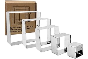 AntallckySquare Cookie Cutter Set