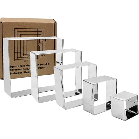 AntallckySquare Cookie Cutter Set