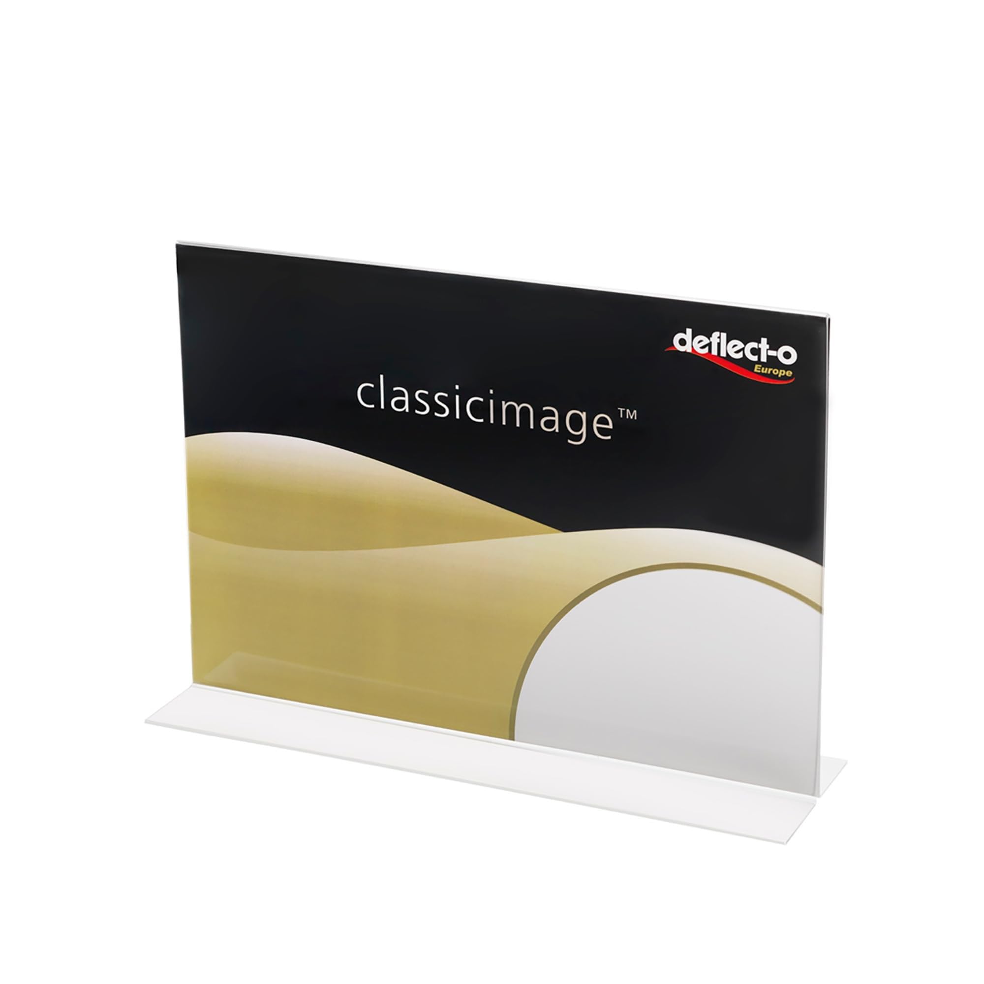 Deflecto A4 Landscape Sign Holder – Pack of 12 – Stall & Menu Display – Document & Leaflet Stand