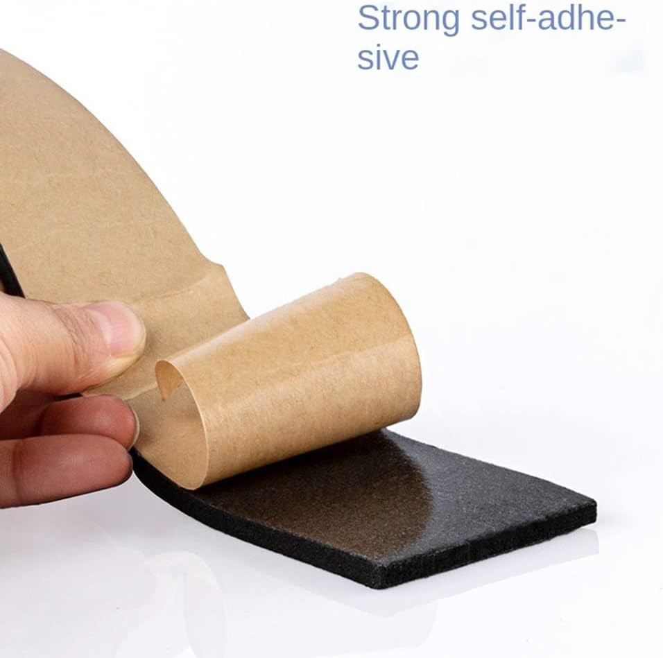 Double Sided Tape Rubber Self Adhesive Sponge Seal Strip Thicken Black EPDM Single Sided Adhesive Soundproof Foam, for Anti-Collision Seal Gasket Windows Hardware(2mm x 15mm x 10m)