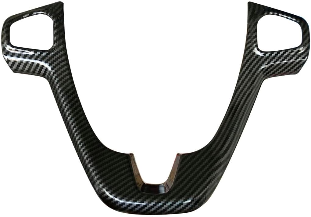 ruihe Carbon Fiber Color Steering Wheel Cover Trim Fit for Ford Fiesta 2012 2013 2014 2015 2016 2017 2018