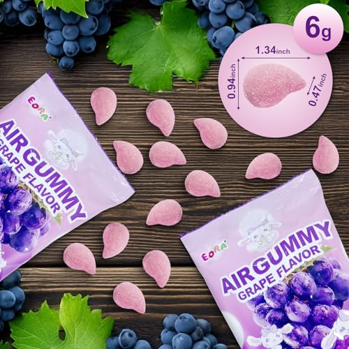 Image of Soft & Chewy Candies 7 Packs, Marshmallows Gummies Candy Bulk, Grape Flavor | Sweet & Sour Chews Candy Gummy Net 350g, Fruit Flavors, Major Allergy Friendly, Individually Wrapped Fruity Snack Packs