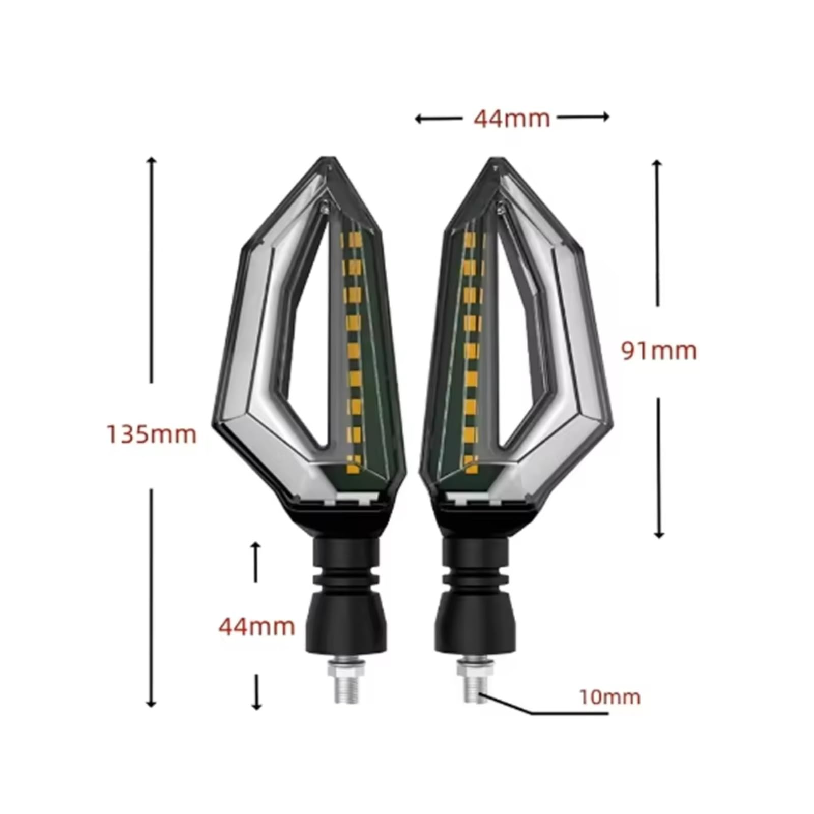Luce Di Segnalazione Per Motocicletta Luce Di Segnalazione 12V IPX-6 Luci Di Marcia Diurna Indicatori Di Direzione Laterali Universali Per Motociclette Indicatori Moto