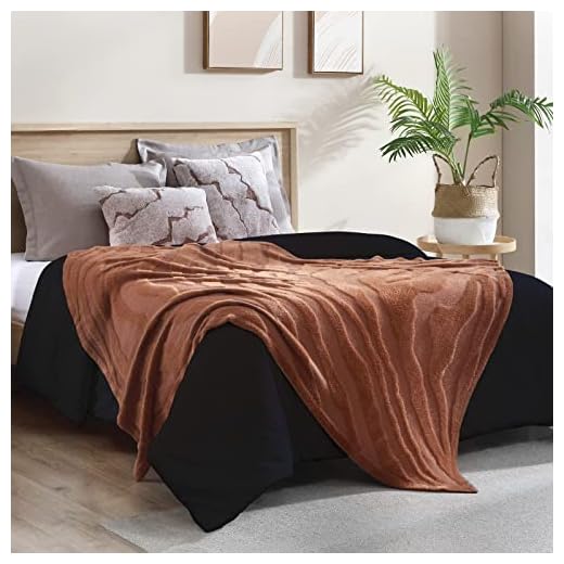 Snuggle Sac Luxury Faux Fur Fuzzy Throw Blanket Knitted Feather Yarn Faux Mink Super Soft Fluffy Lightweight Cozy Decor Blankets with Sahara Textured for Home Bed Couch 50'' x 60" Rust Orange