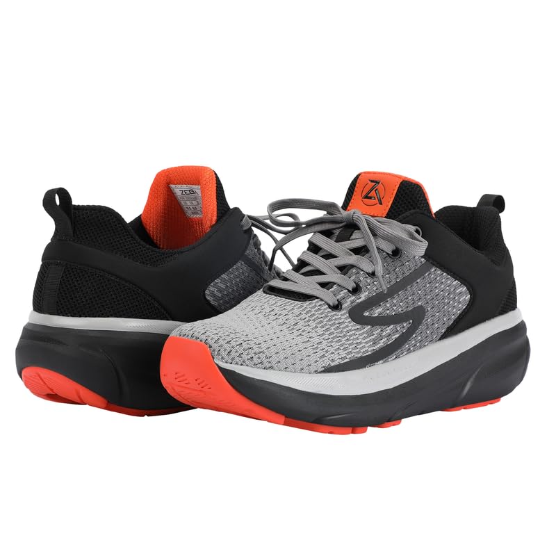 ZEBA Men’s Hands-Free Walking & Running Shoes – Slip-On Sneakers with All-Day Comfort, Ergonomic Cushioning – Includes Extra Socks & Laces