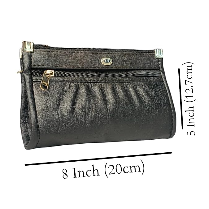 Image of Trendy PU Multi Zip Pocket Daily Use Purse for Women Wallet Bag for Girls Clutches Bag for Women Multicolour Small Handbag Multi card slots phone pocket ladies purse
