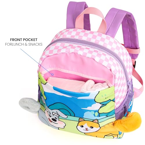 3D Animal Toddler Backpack for Boys and Girls 2-5, Preschool Kindergarten Backpack, Cute Mini School Bag for Kids3
