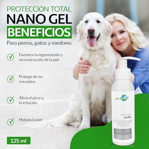 Aldivet Regenerierendes Gel für Hunde, Katzen und Nagereien, Juckreiz und Reizungen beruhigt, Wundheilungen und Verbrenn