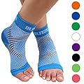 Plantar Fasciitis Socks with Arch Support, Foot Care Compression Sleeve, Eases Swelling & Heel Spurs, Ankle Brace Support, Relieve Pain Fast Blue L-XL